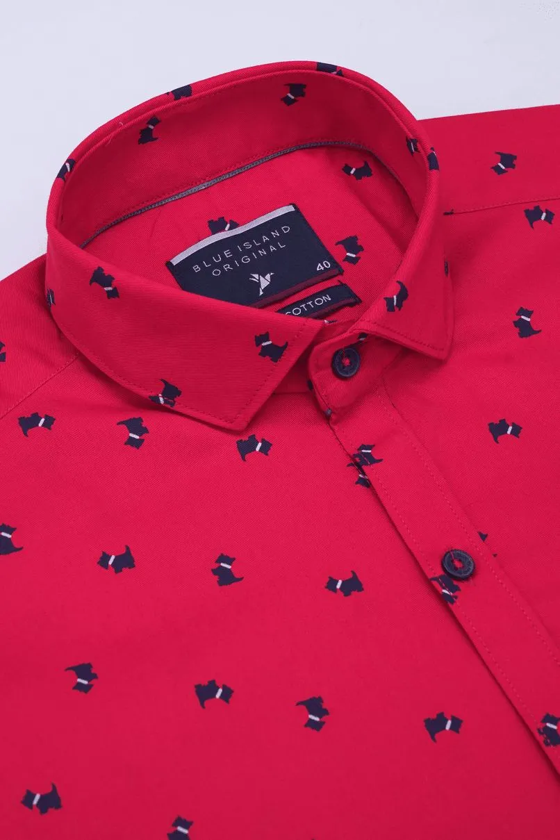 Red Pet Print -Full-Stain Proof