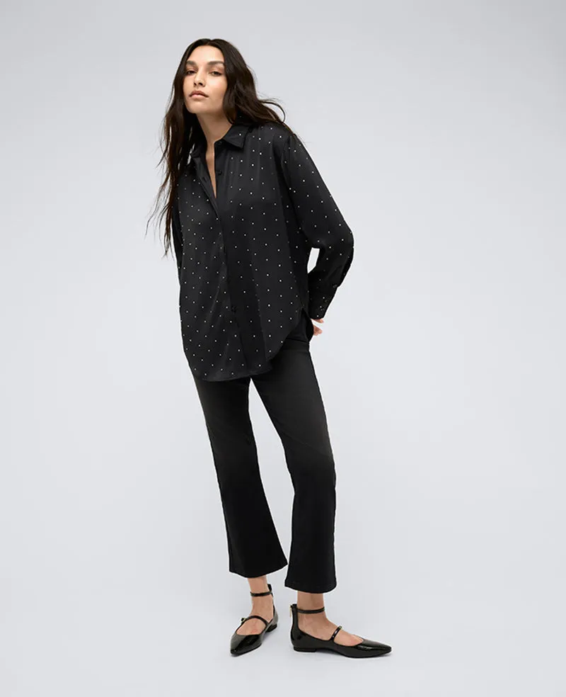 Rhinestone Oversized Shirt