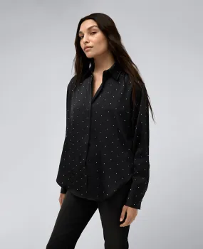 Rhinestone Oversized Shirt