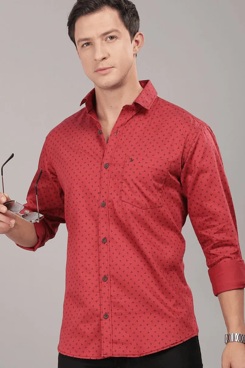 Ruby Red Print -Full-Stain Proof