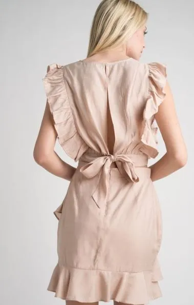 Ruffle Tie Back Crop Top