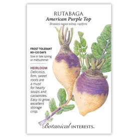 Rutabaga American Purple Top Seed Pkt