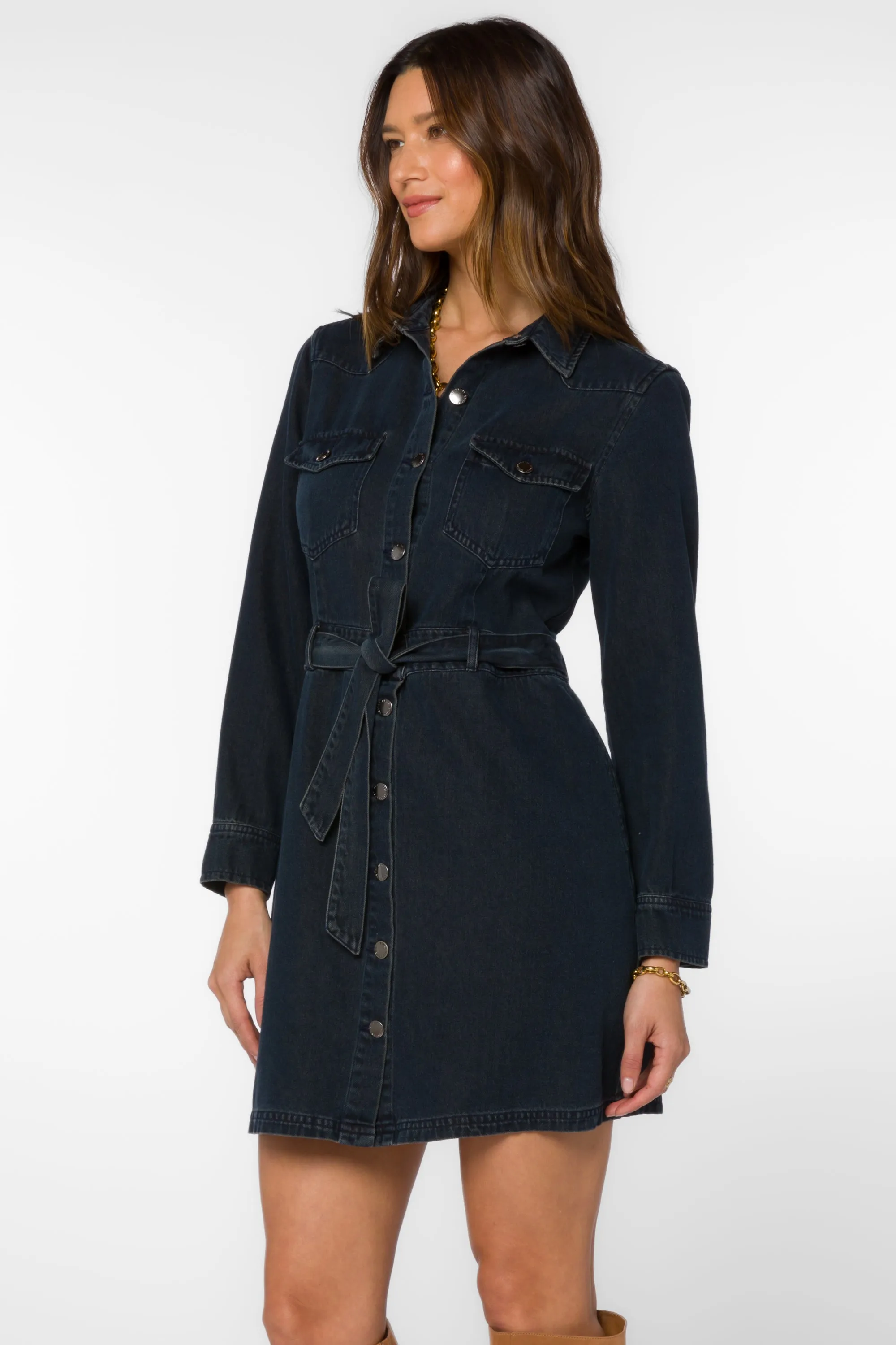 Sahara Overdye Indigo Dress