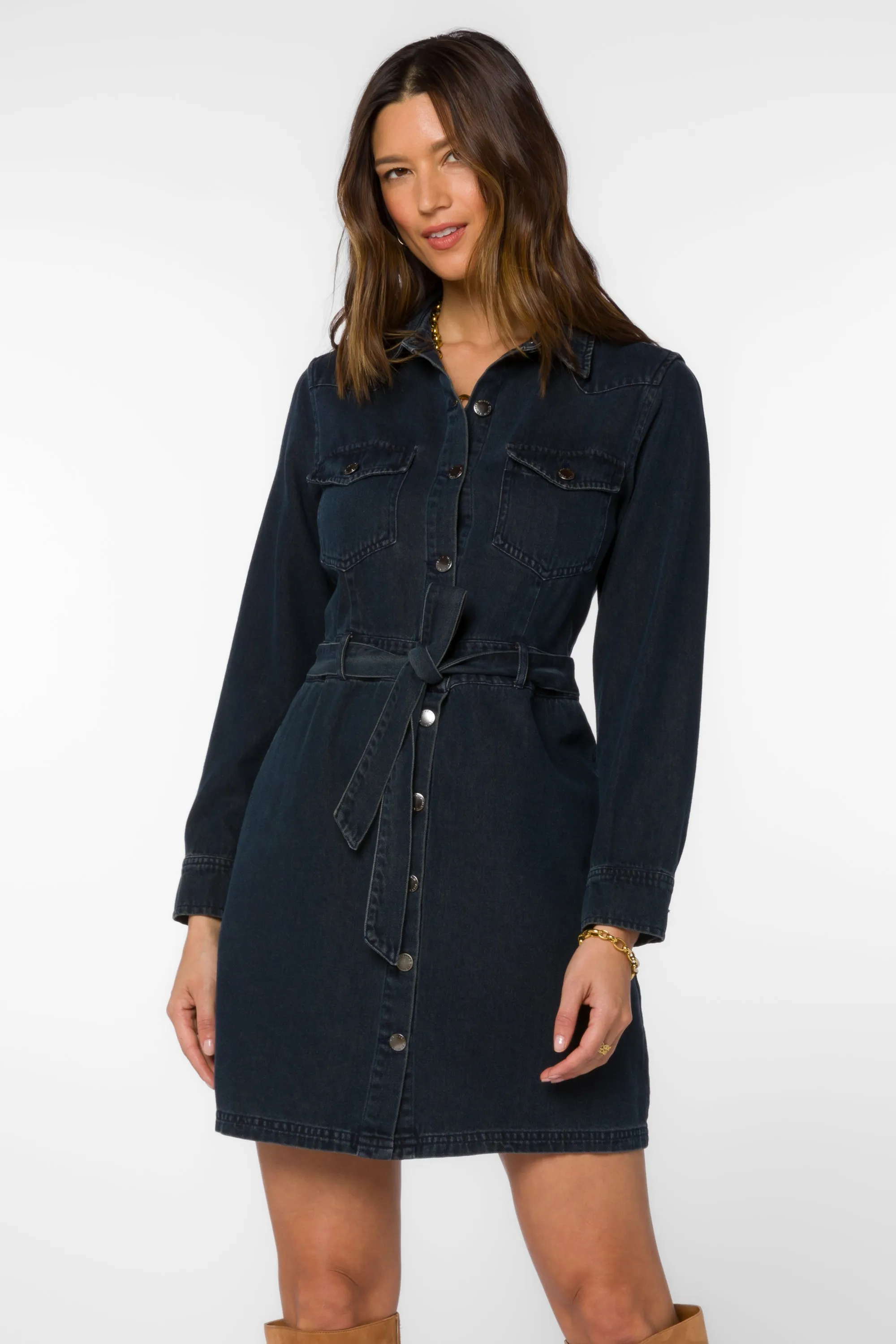 Sahara Overdye Indigo Dress