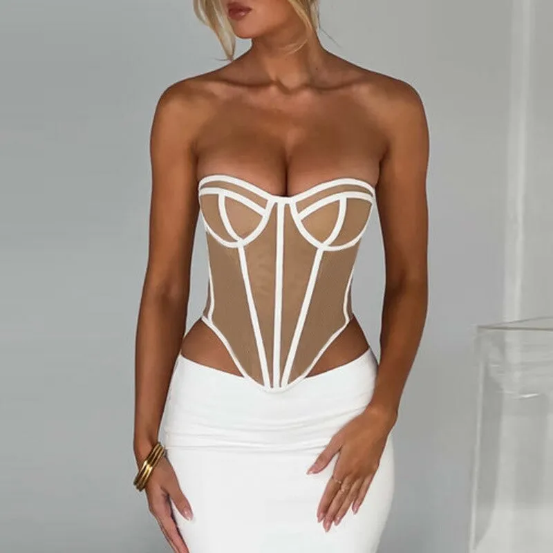 Sasha Strapless Skinny Corset Top