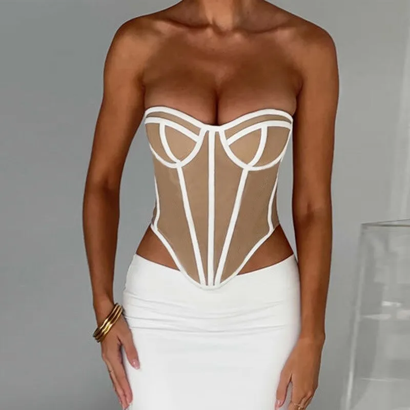 Sasha Strapless Skinny Corset Top