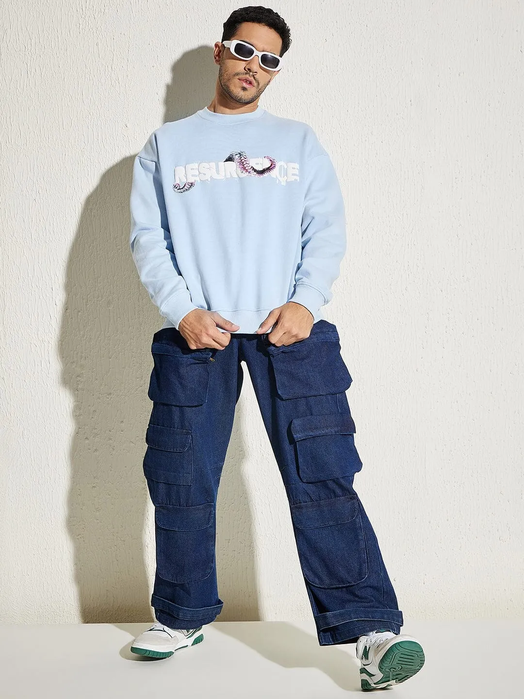 Sky Octopus Oversized Sweatshirt