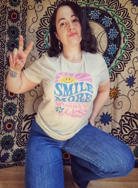 Smile more worry less tee☀️