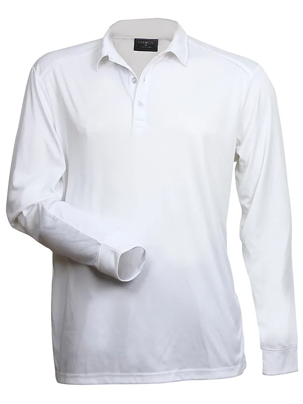 Stencil Freshen  Mens L/S Polos (1043)