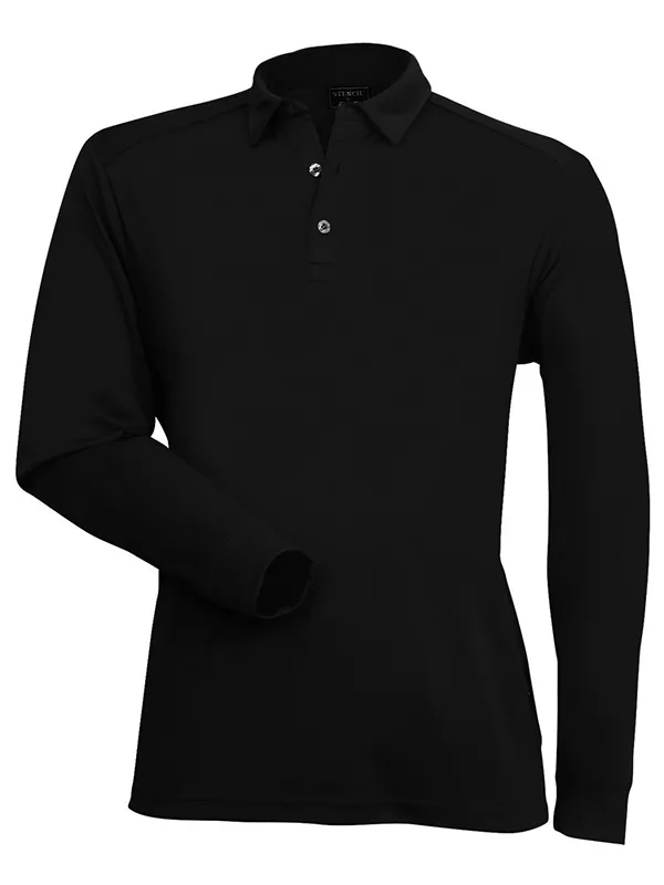 Stencil Freshen  Mens L/S Polos (1043)