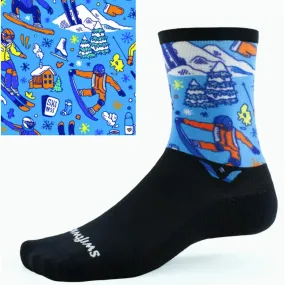 Swiftwick Vision Six Impression Crew Socks: Snowboard