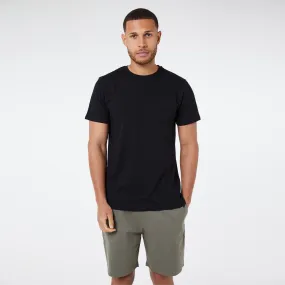 T-Shirt and Chino Short Set | Black/Khaki