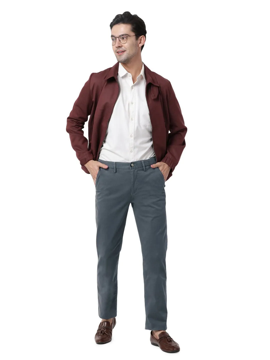 The Regular Fit Daylong Chino - Iron Cloud