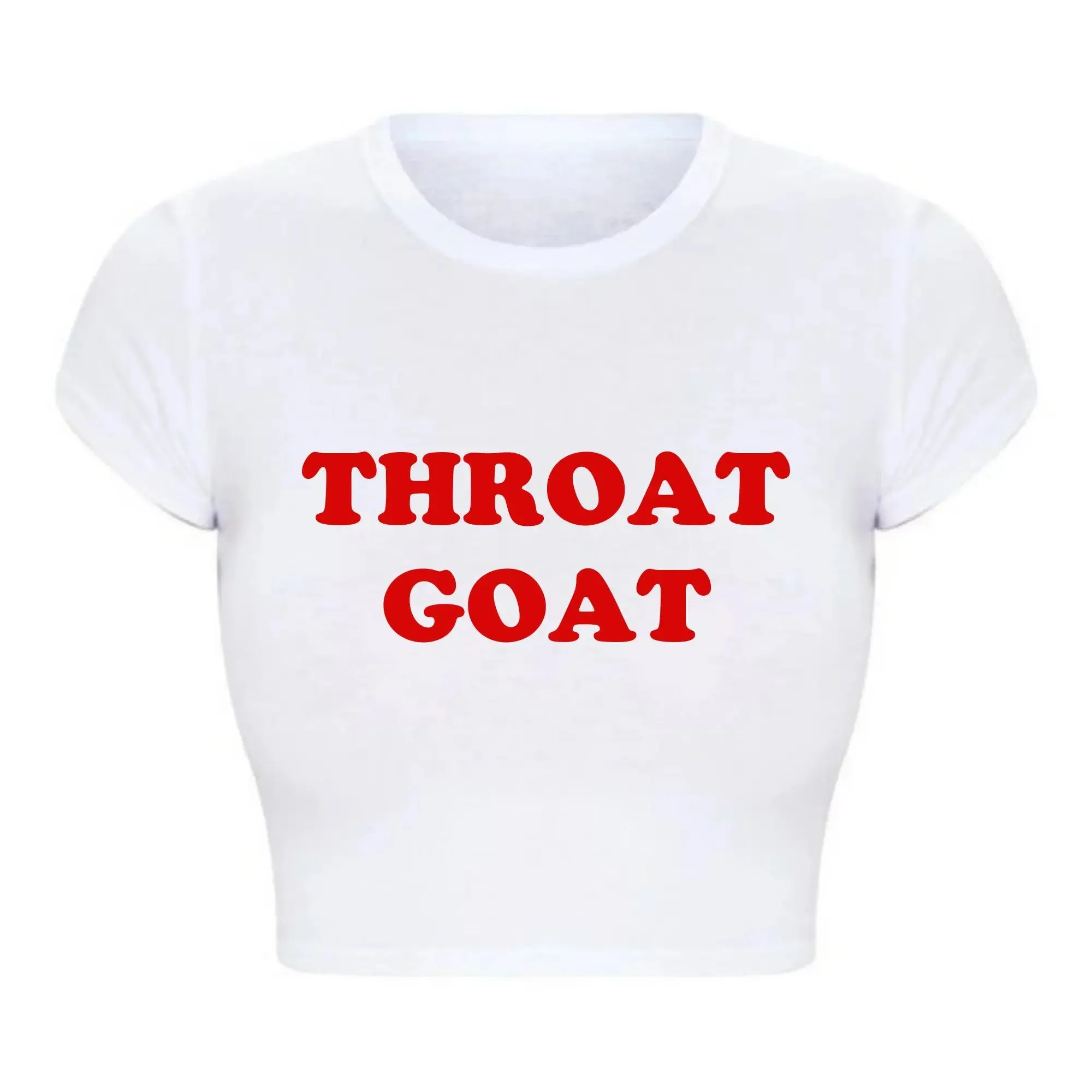 Throat Goat Crop Top – Sexy Graphic Tee for Bold Fashionistas