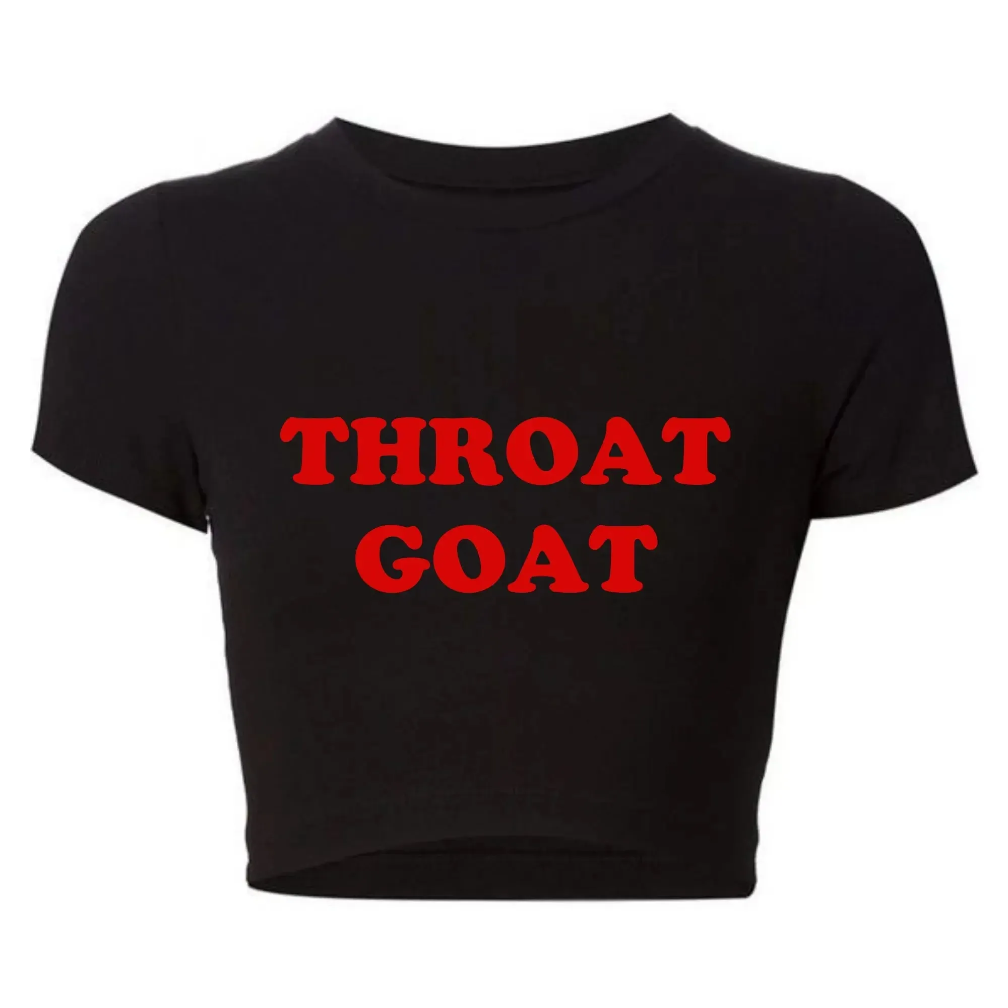 Throat Goat Crop Top – Sexy Graphic Tee for Bold Fashionistas