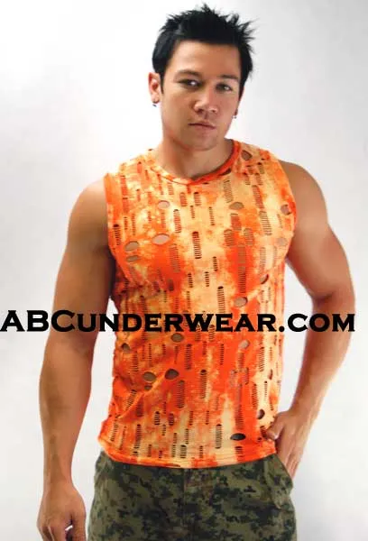 Tie Dye Muscle Shirt with holes