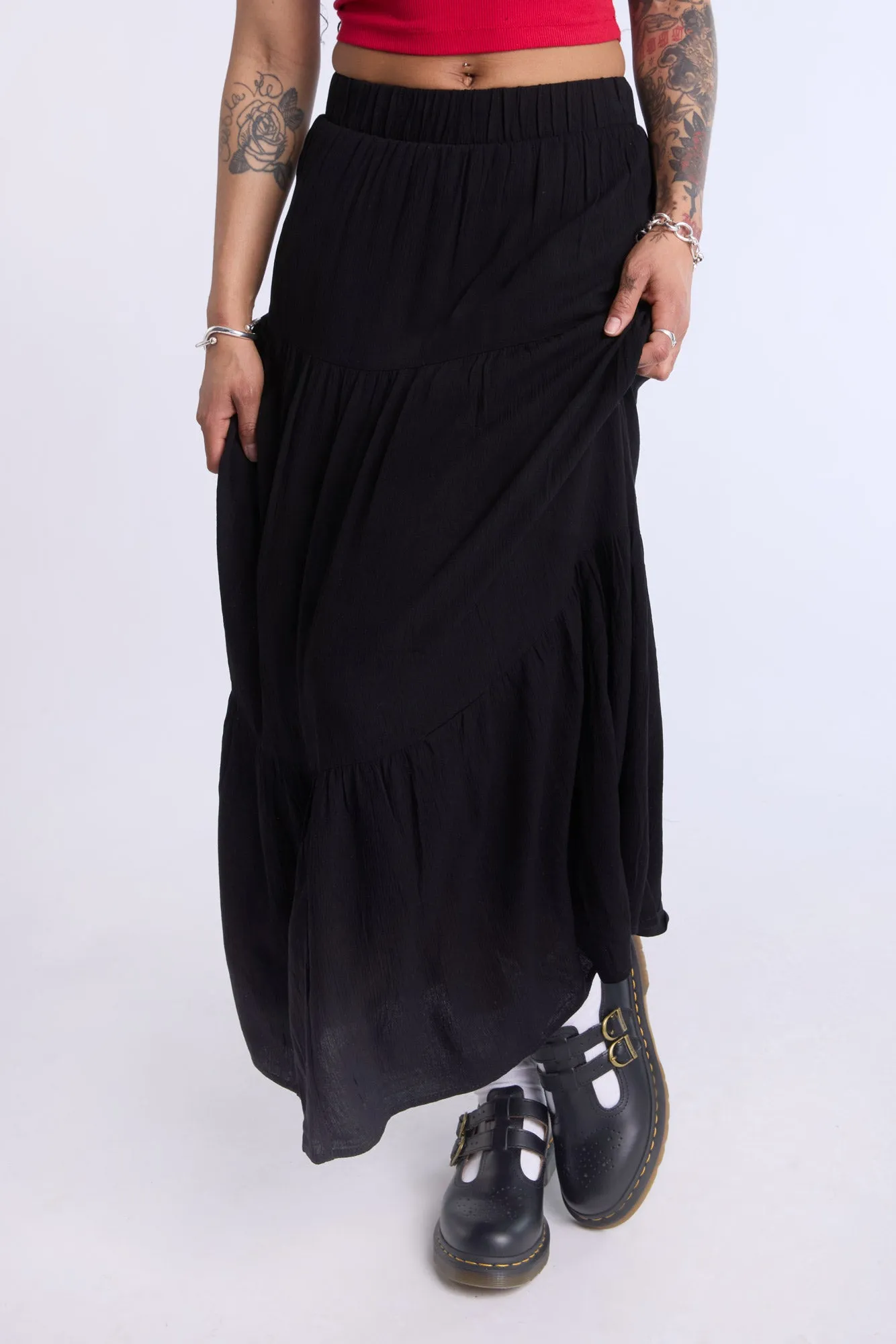Tiered Maxi Skirt