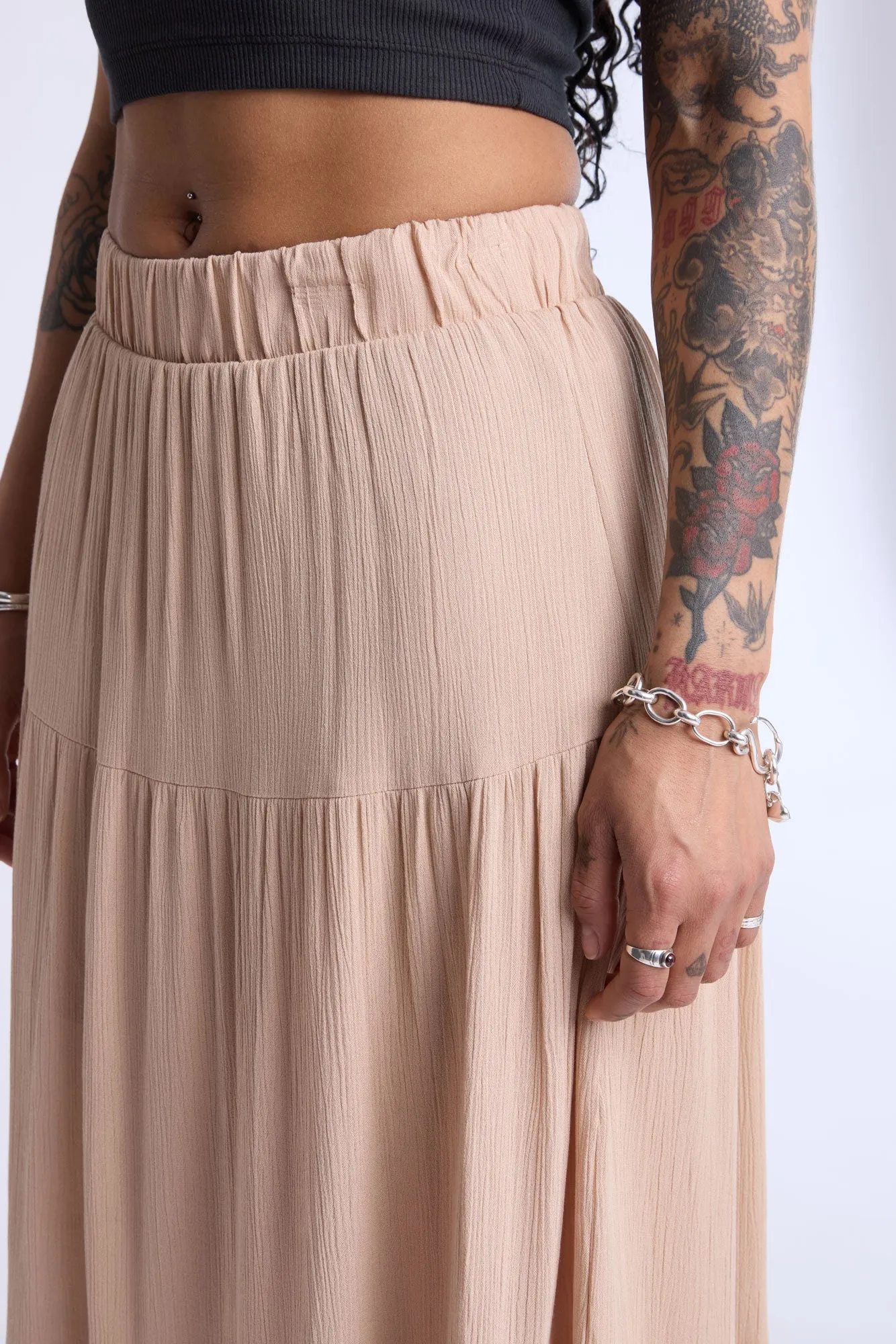 Tiered Maxi Skirt