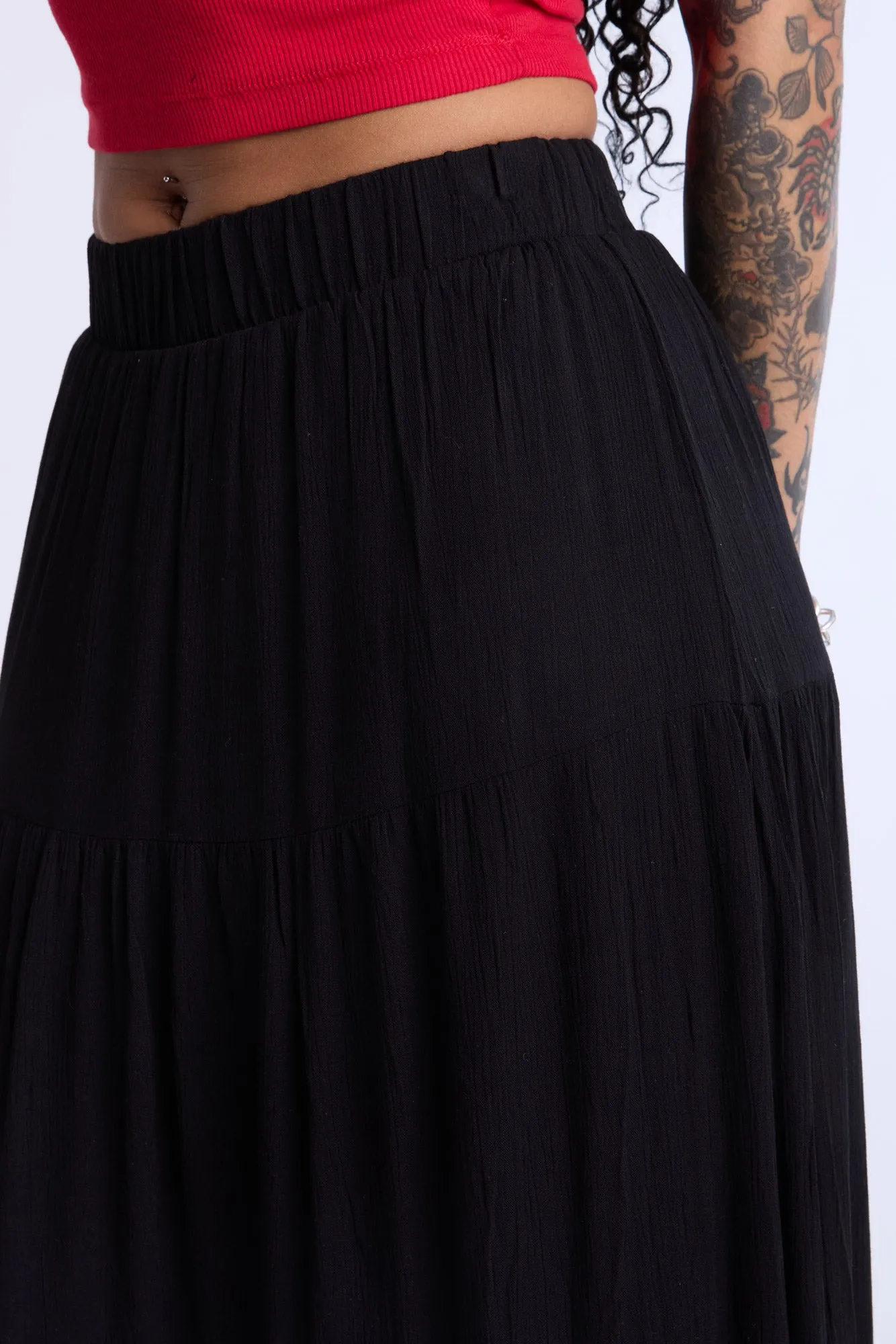 Tiered Maxi Skirt