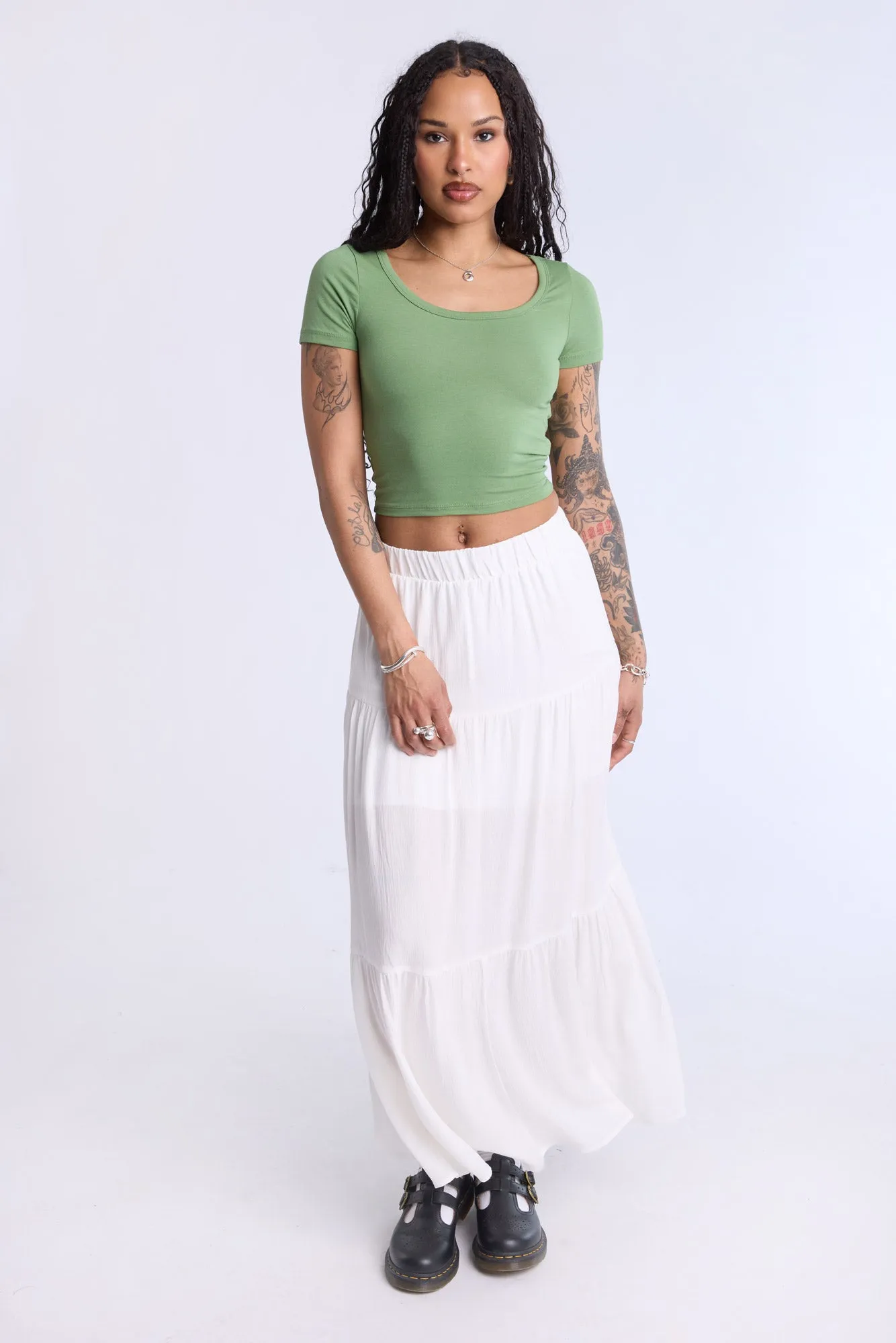 Tiered Maxi Skirt