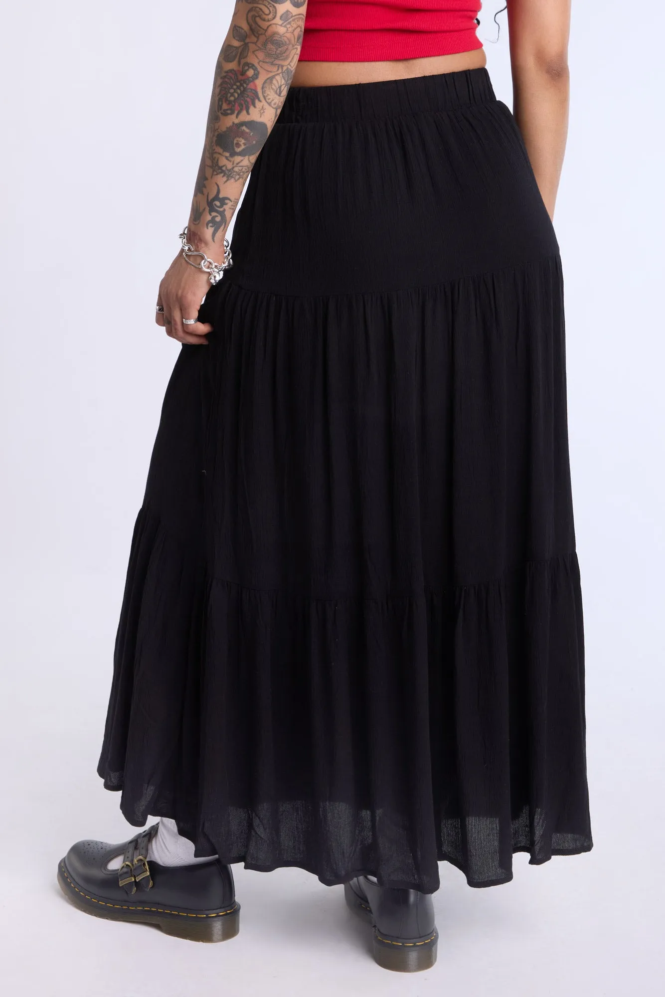 Tiered Maxi Skirt