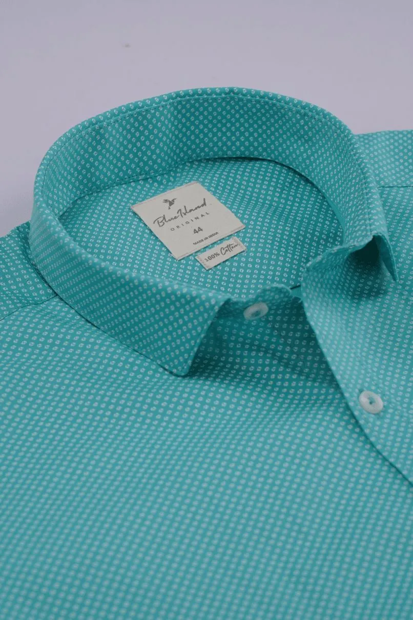 Turquoise Green Mini Print -Full-Stain Proof