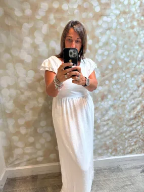 V Front Maxi Dress
