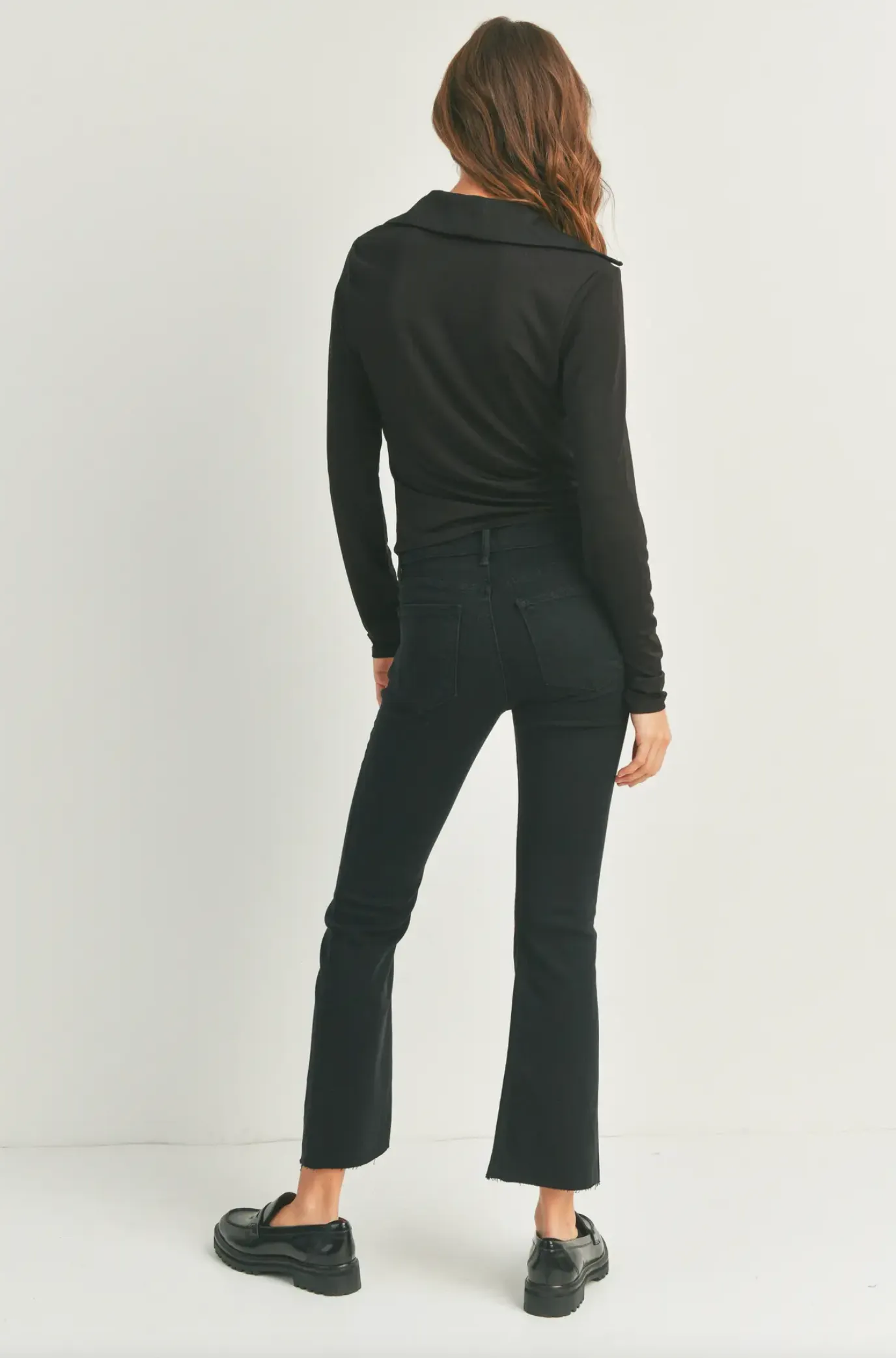 Vintage Cropped Flare | Black
