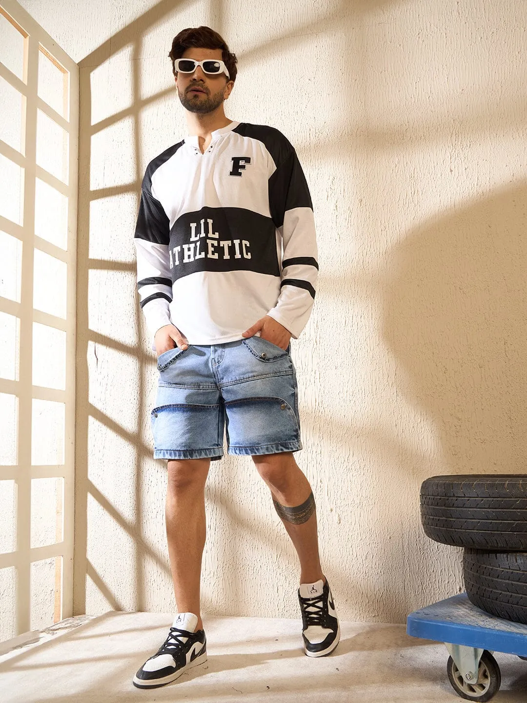 White Mesh Hockey Jersey Tshirt