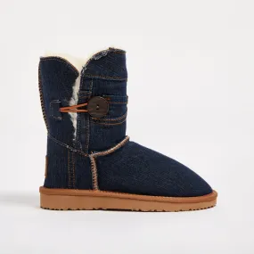 Women's Denim Button Mid