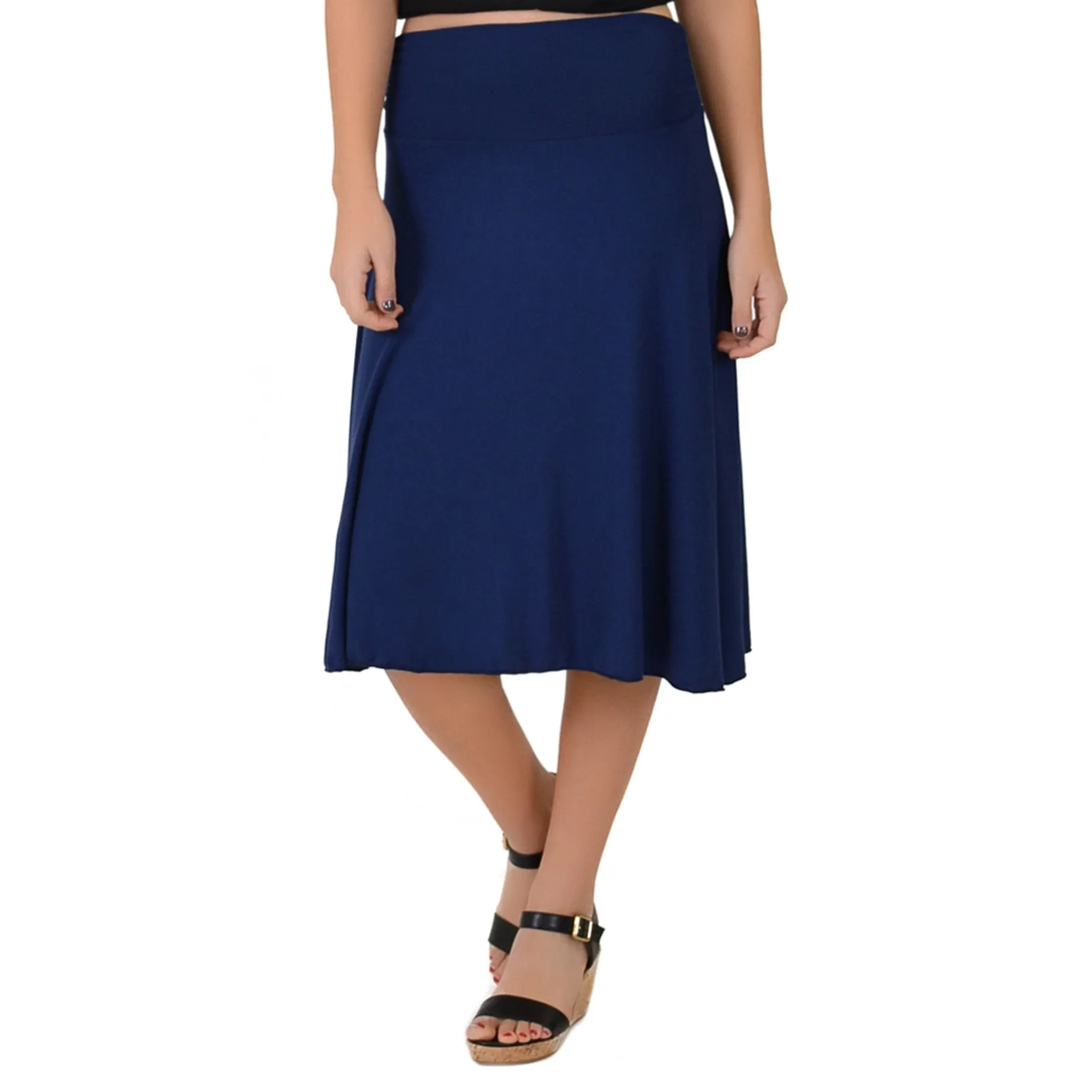 Women's Knee Length Flowy Skirt