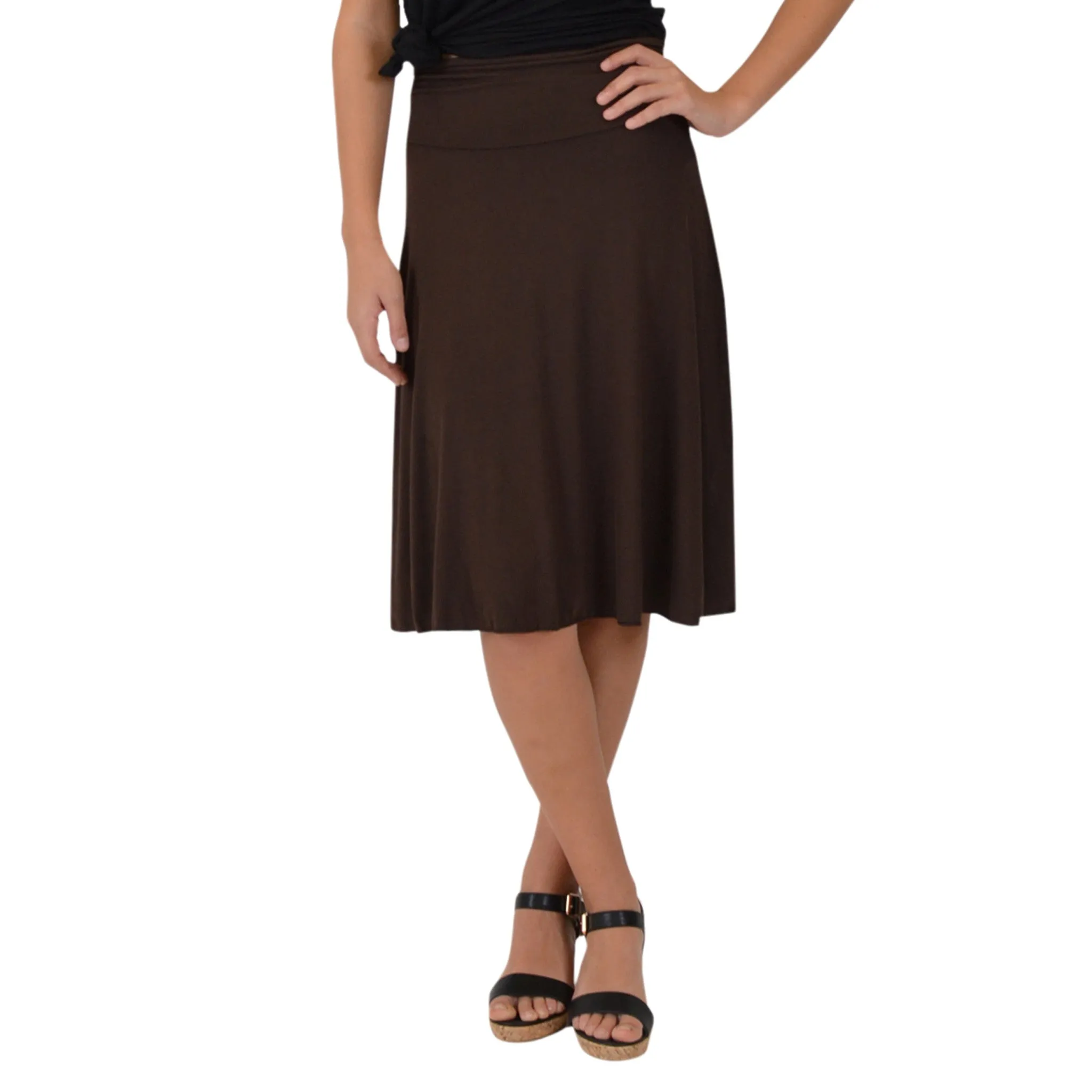 Women's Knee Length Flowy Skirt
