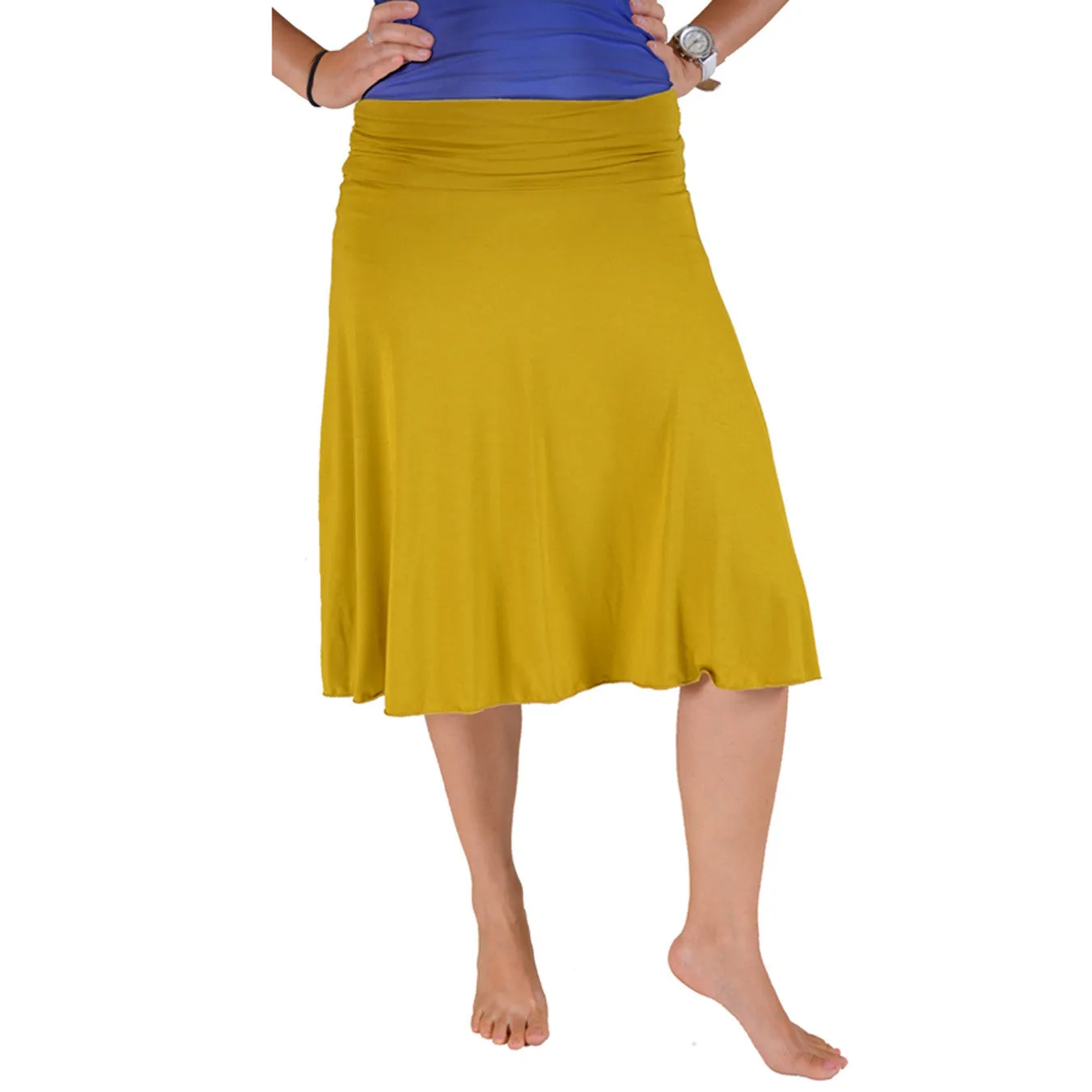 Women's Knee Length Flowy Skirt