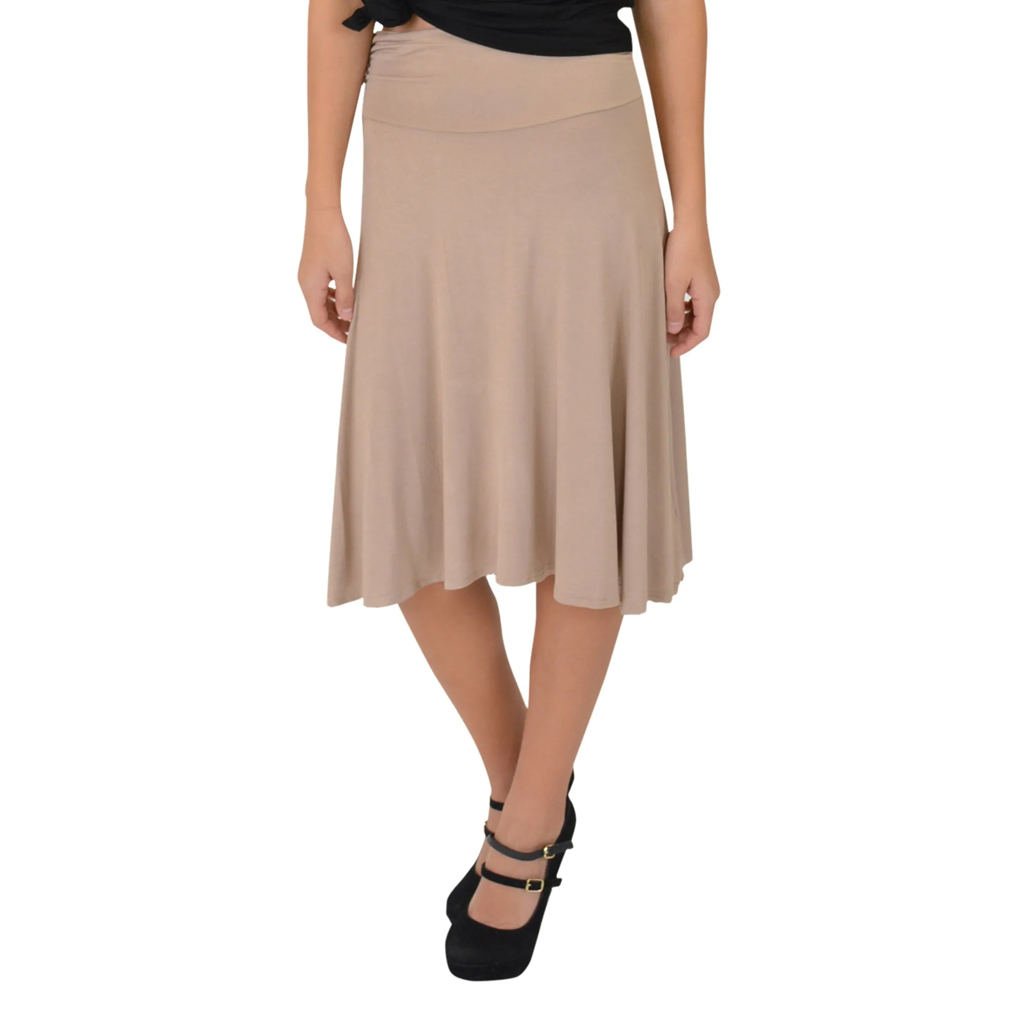 Women's Knee Length Flowy Skirt