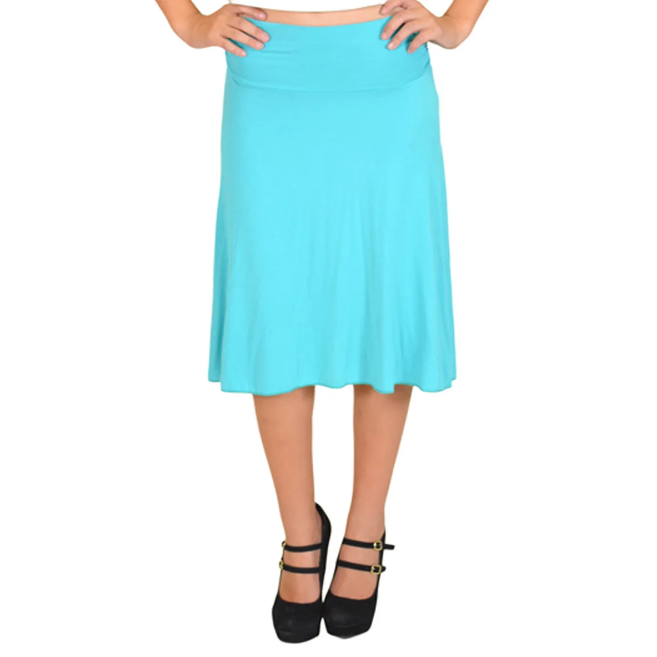 Women's Knee Length Flowy Skirt