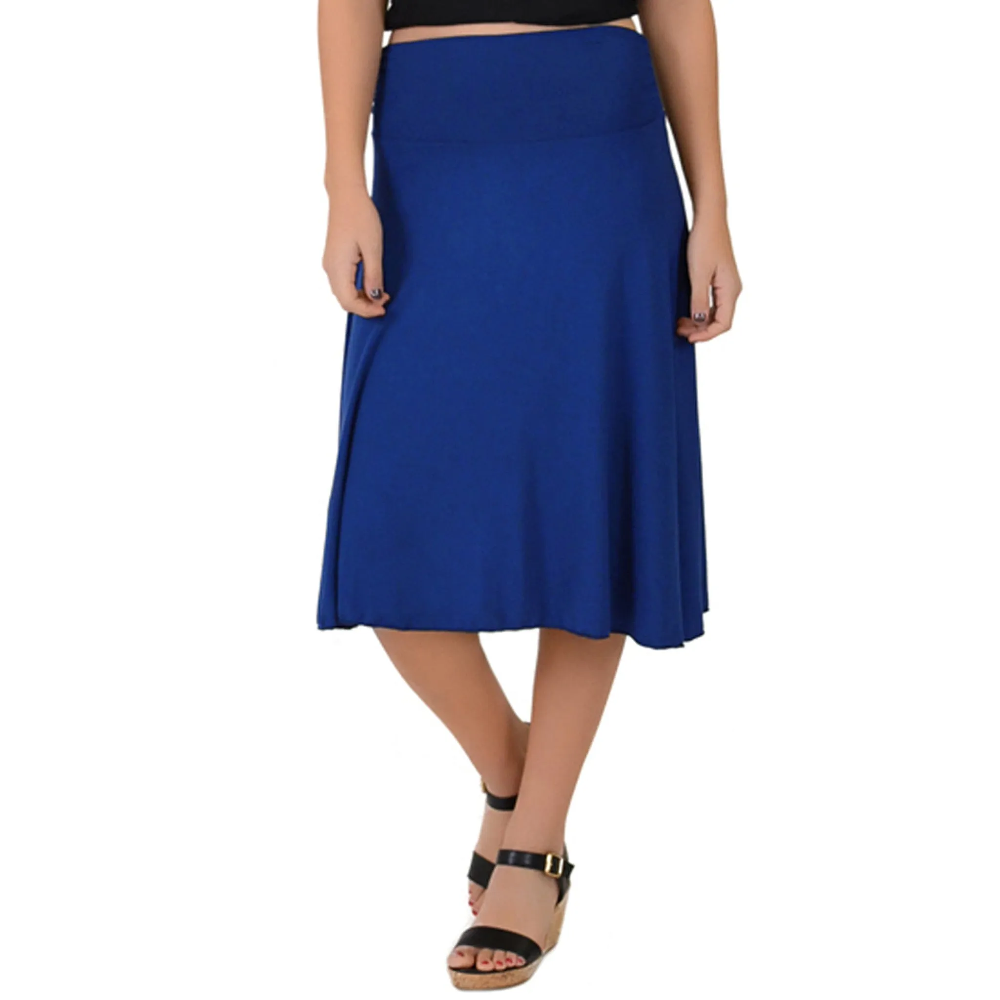 Women's Knee Length Flowy Skirt