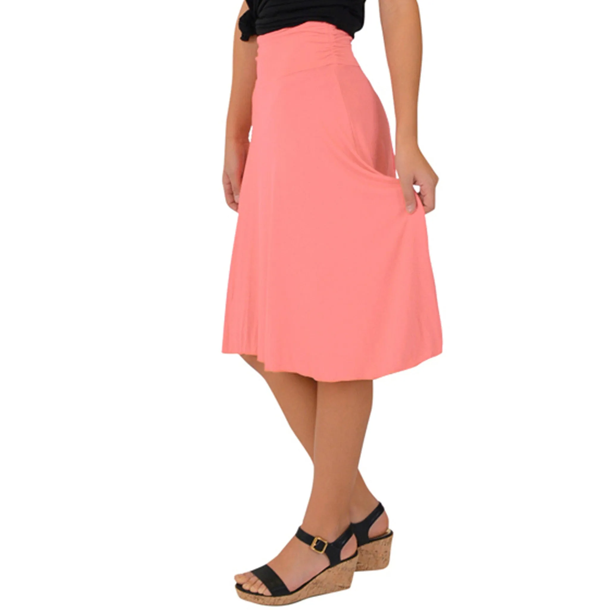Women's Knee Length Flowy Skirt