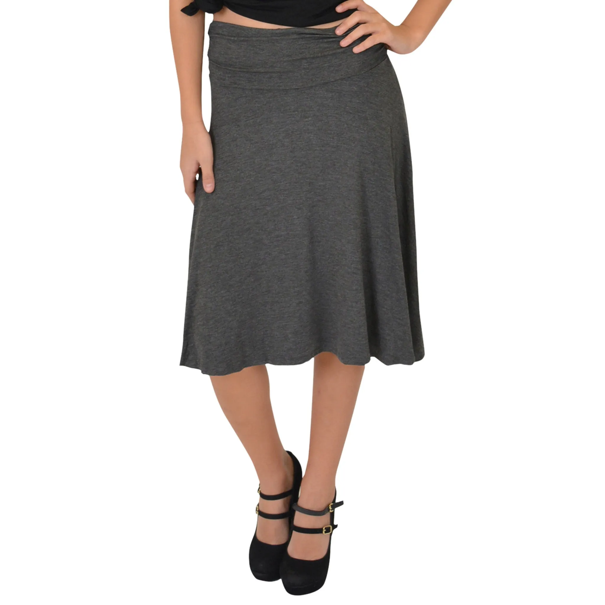 Women's Knee Length Flowy Skirt