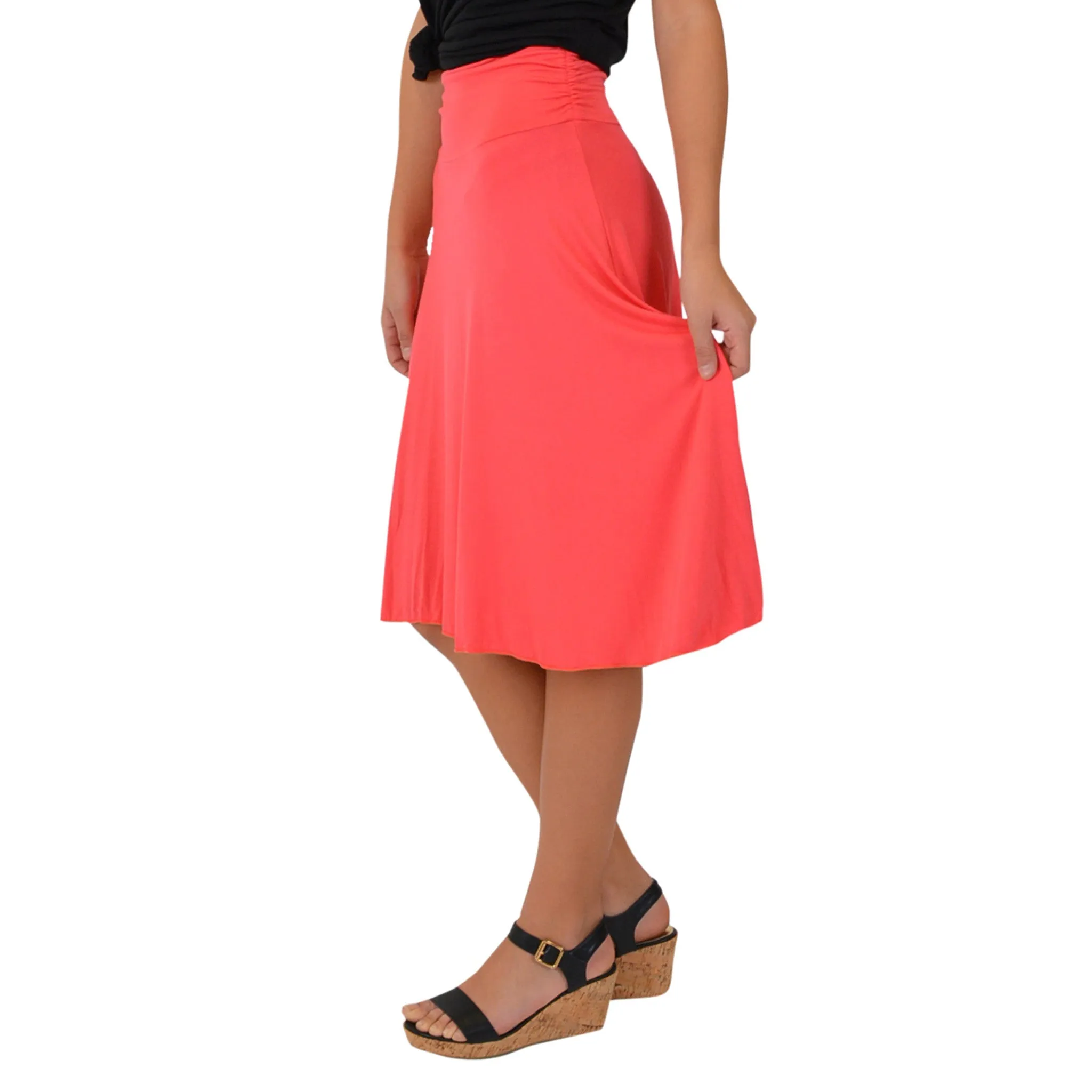 Women's Knee Length Flowy Skirt