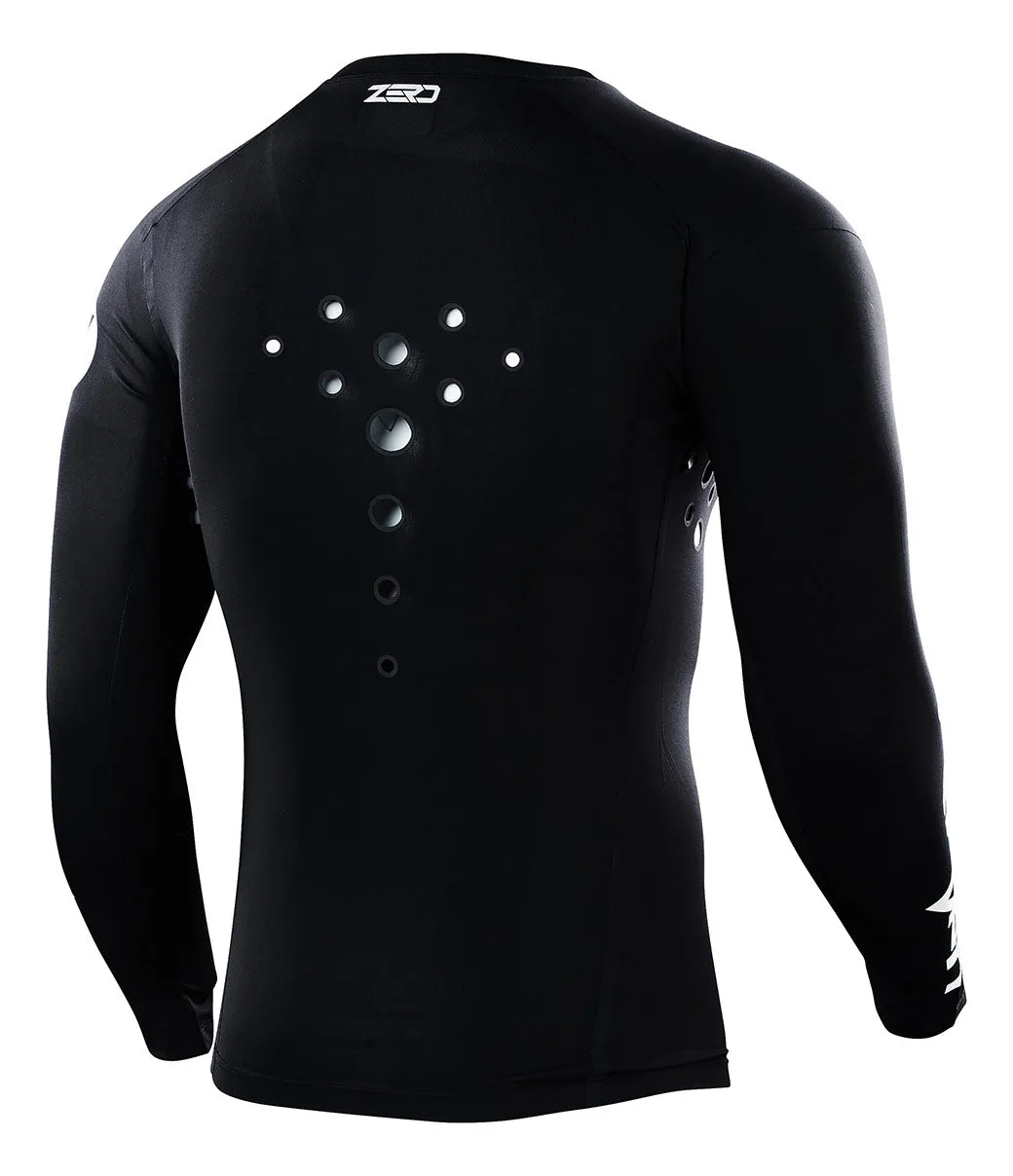 Zero Staple Laser Cut Compression Jersey - Black