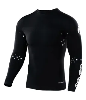 Zero Staple Laser Cut Compression Jersey - Black