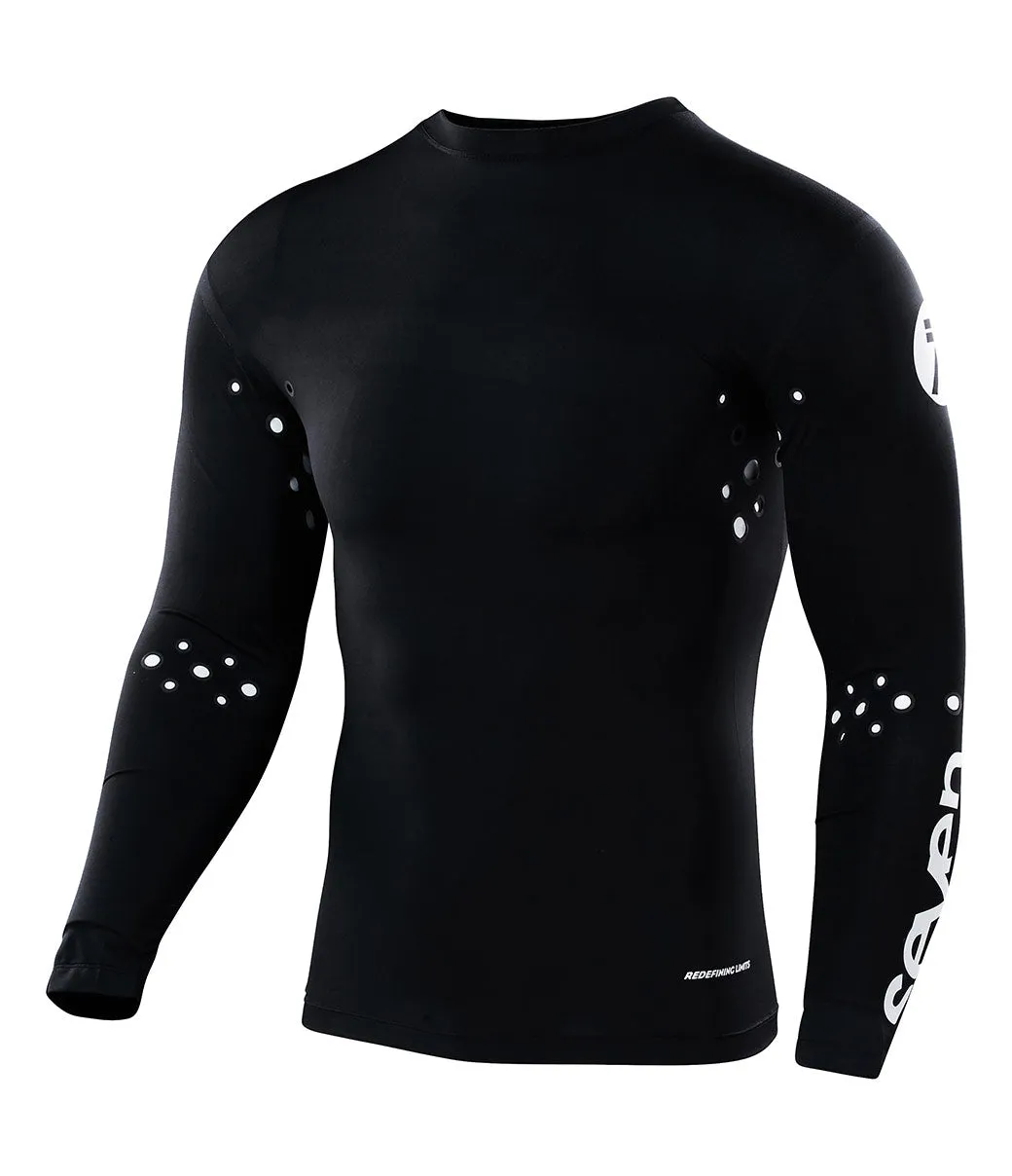 Zero Staple Laser Cut Compression Jersey - Black
